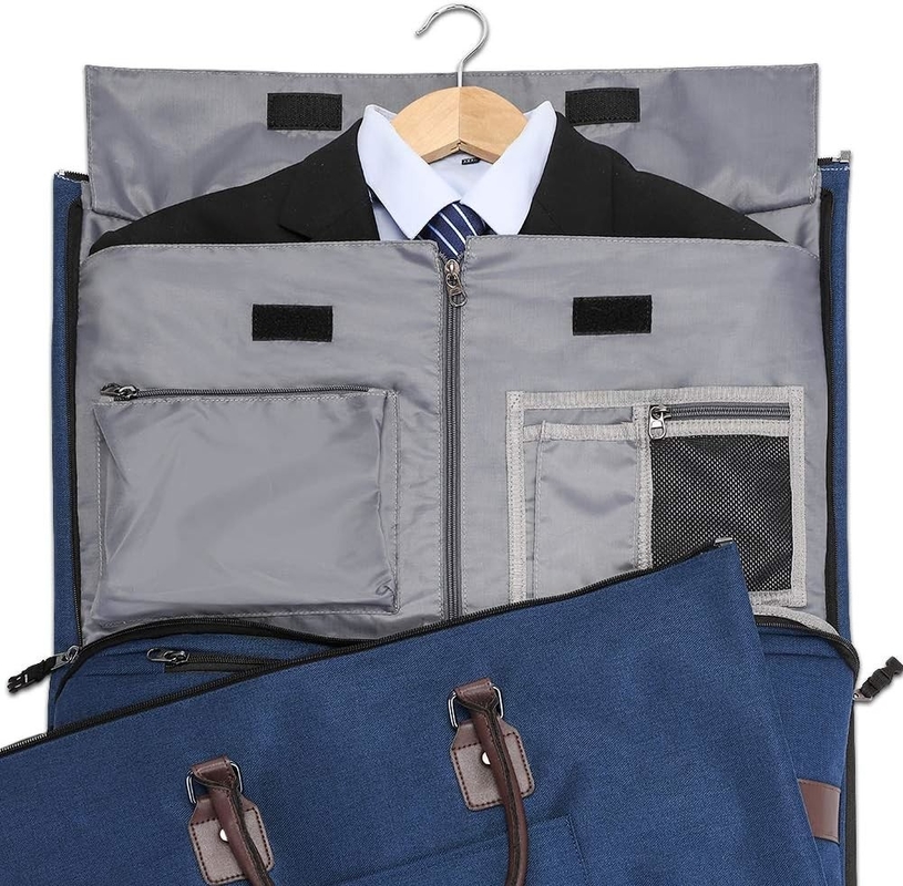 Portez un gros sac suspendu bleu 2 en 1 valise personnalisée sac de voyage avec sac de toilette