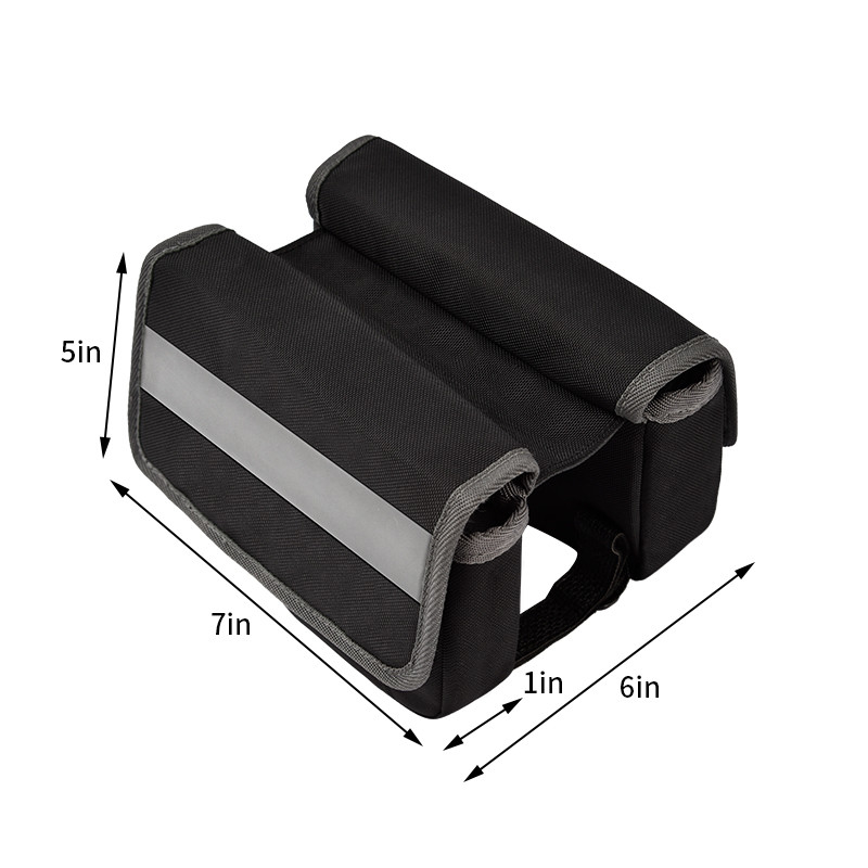 Gros sac de téléphone pour vélo OEM imperméable à l'eau arrière sous le siège sac à bande réfléchissante pour le cyclisme 7X6X5 