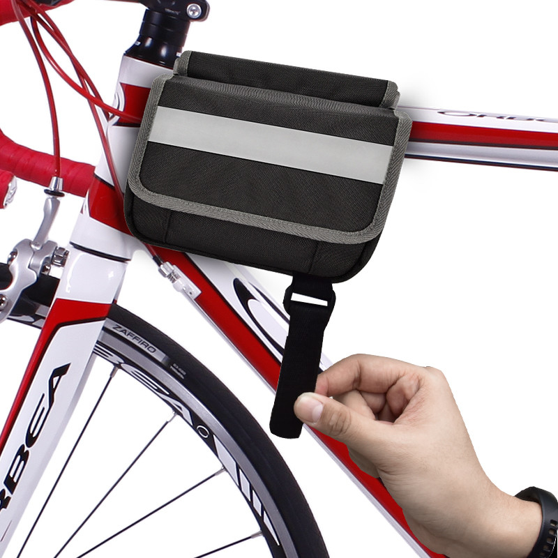 Gros sac de téléphone pour vélo OEM imperméable à l'eau arrière sous le siège sac à bande réfléchissante pour le cyclisme 7X6X5 