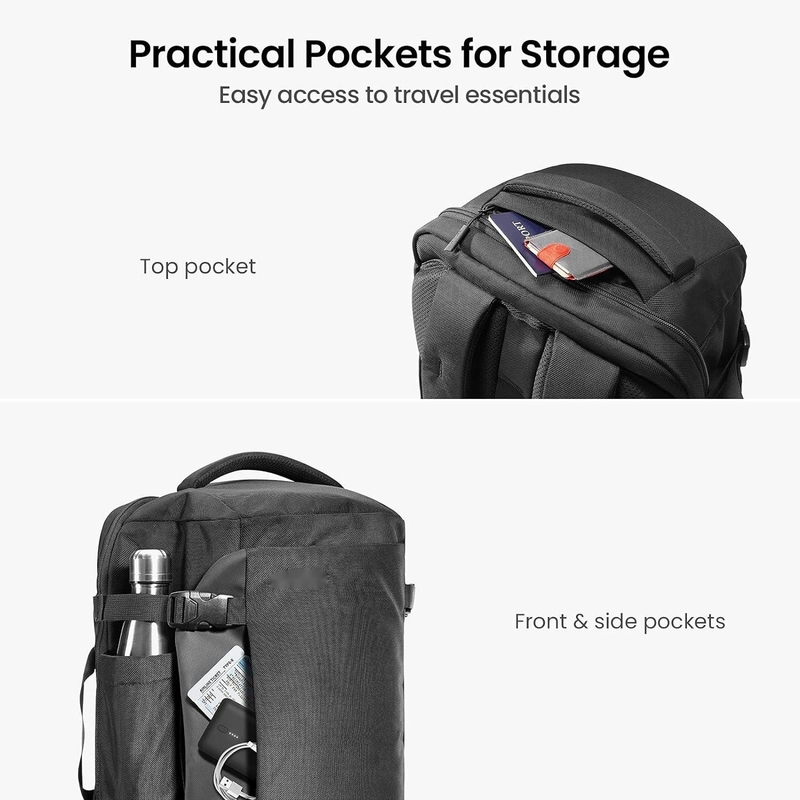 Vol approuvé Portez un sac de voyage personnalisé Noir Grande capacité Pour un voyage d'affaires