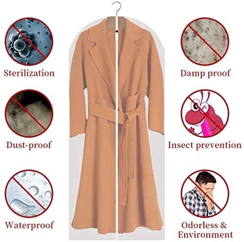Sac de voyage en PVC transparent suspendu sur mesure Pour les robes longues Vêtements Fermeture éclair