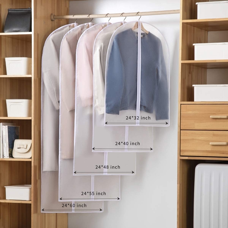 Sac de voyage en PVC transparent suspendu sur mesure Pour les robes longues Vêtements Fermeture éclair