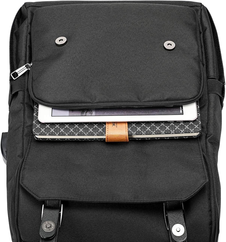 Sac de voyage personnalisé grand noir avec port de recharge USB pour femmes et hommes