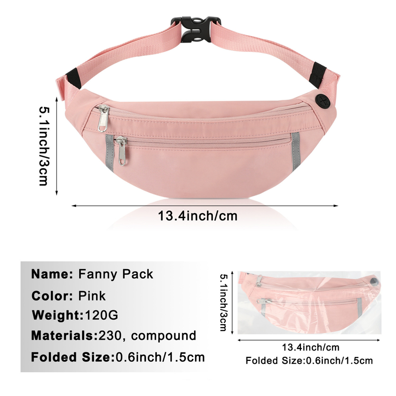 Portemonnaie Fanny Rose Sac à taille personnalisé Crossbody de randonnée pour femmes 12,8X9,6 