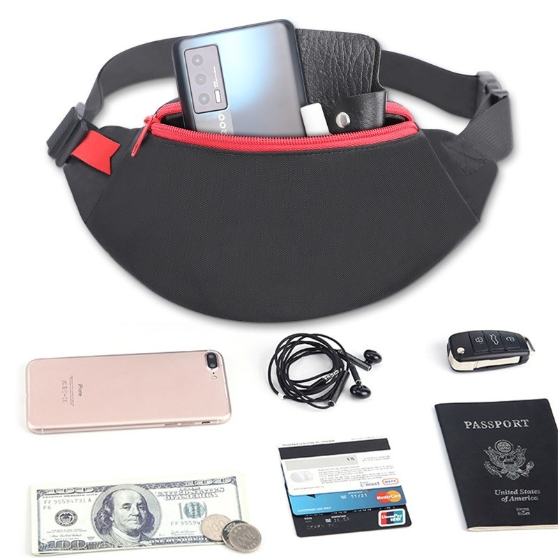 420d Nylon taille poche sac téléphone pratique pour les hommes femmes sport 26X8X12.5 