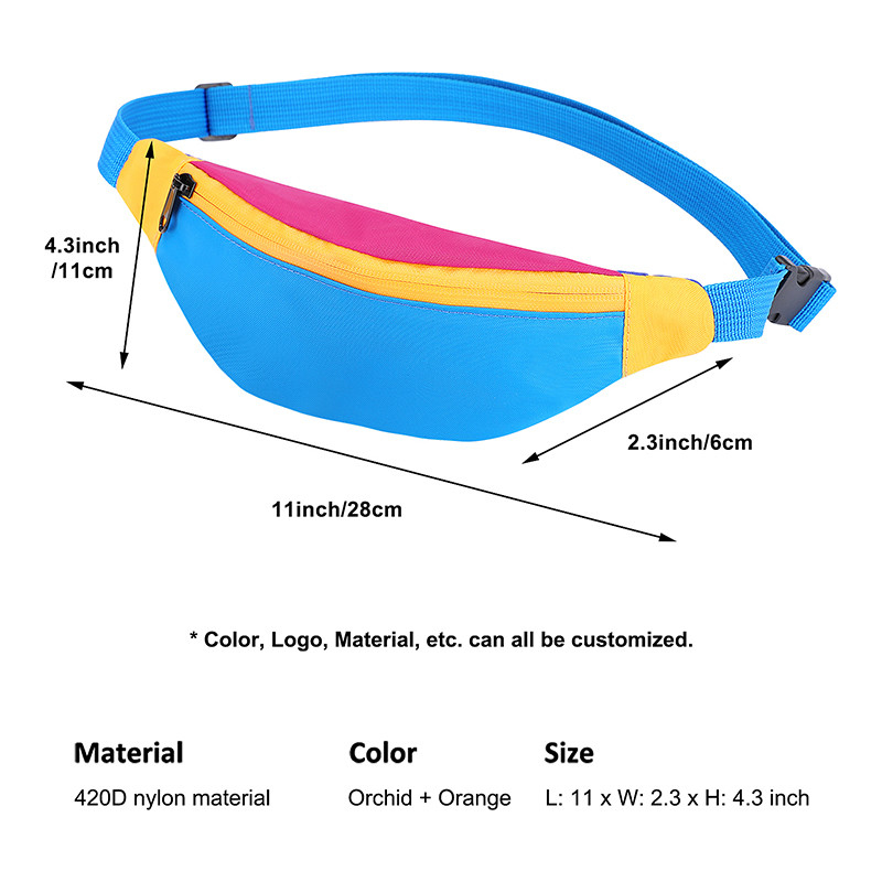 Ceinture Sling Sac de taille en nylon pour femme