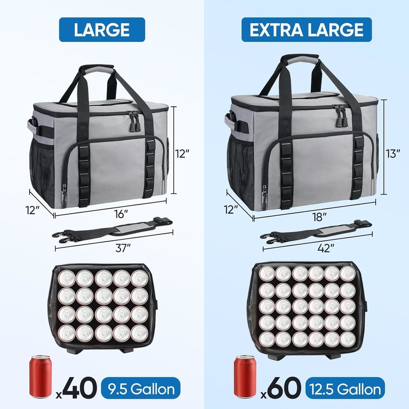 Extra Large 40/60 Boîtes Volume Doux étanche Beach Camping Kayaking Voyage sur route Voyage sur mesure Cooler Sac