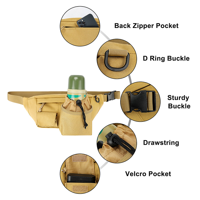 Ceinture Sport Sac à taille personnalisé Téléphone portable Petit Fanny Pack Pour Courir Messenger 14X6 