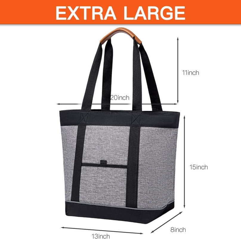 Transport Grand sac isolant réutilisable de l'épicerie Tote Picnic Cooler personnalisé de voyage Pour la nourriture froide ou chaude