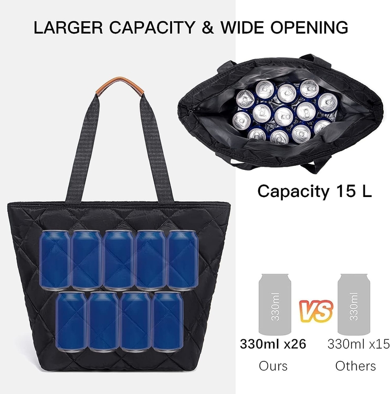 Transport Grand sac isolant réutilisable de l'épicerie Tote Picnic Cooler personnalisé de voyage Pour la nourriture froide ou chaude