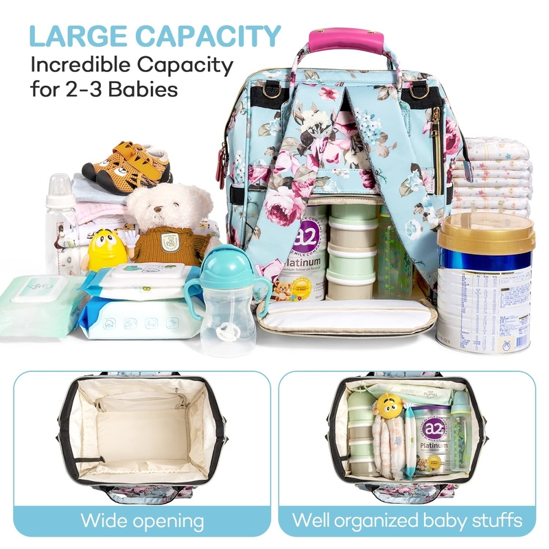 Un sac de couche de voyage à grande capacité étanche pour maman et papa