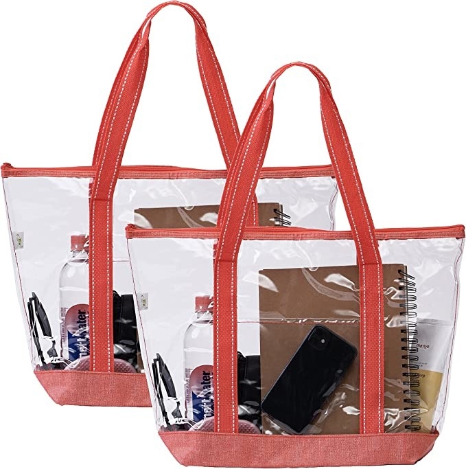 14 pouces sacs de magasinage personnalisés avec logo PVC Clear Tote Bag stade piscine extérieure
