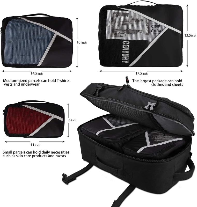 40L bagages approuvés pour le vol Porte-avions résistant à l'eau Weekender sac de nuit pour ordinateur portable de 17 pouces