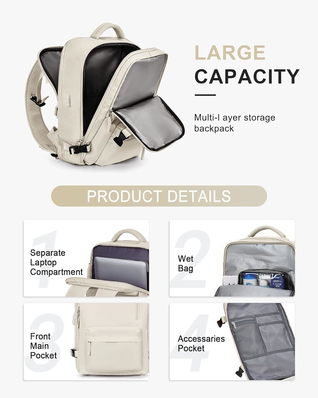 Compagnie aérienne Beige approuvée Portez un sac de voyage pour hommes