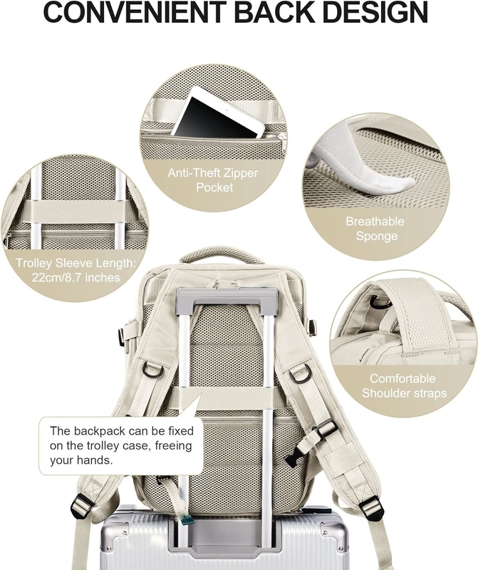 Compagnie aérienne Beige approuvée Portez un sac de voyage pour hommes