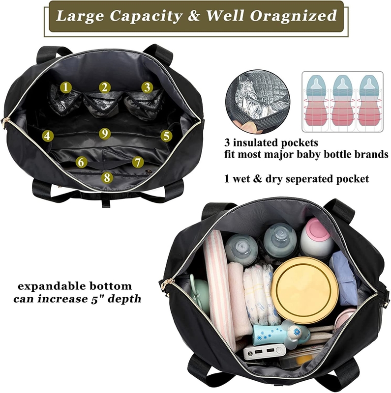 Sac à dos de couches doux et mignon Petites poches de bouteille isolées pour nouveau-né personnalisées