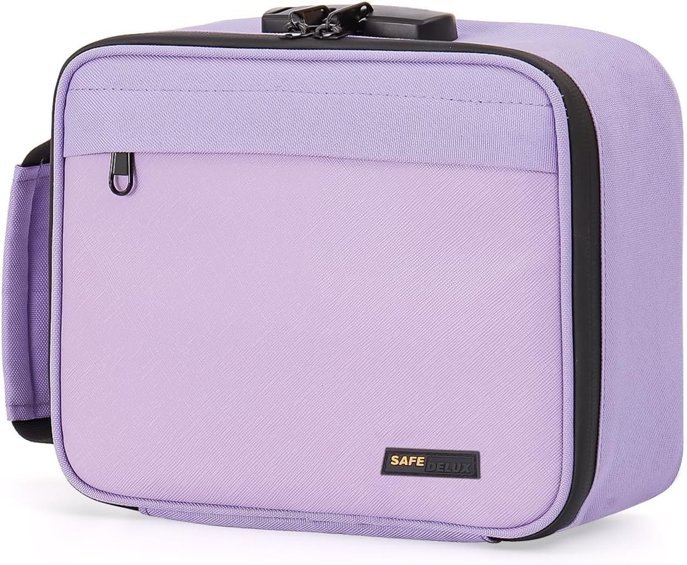 Sac de voyage portatif revêtu de carbone personnalisé avec verrou à charbon actif séparateur amovible Fermeture à glissière étanche