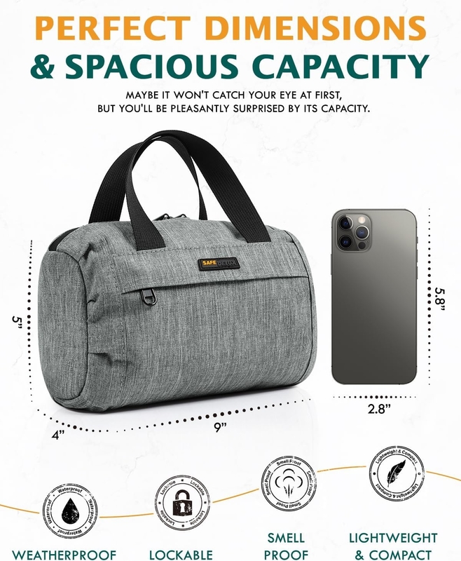 Super cadeaux Sac anti-odeur en carbone pour voyages personnalisé en polyester 210 D avec verrouillage combiné