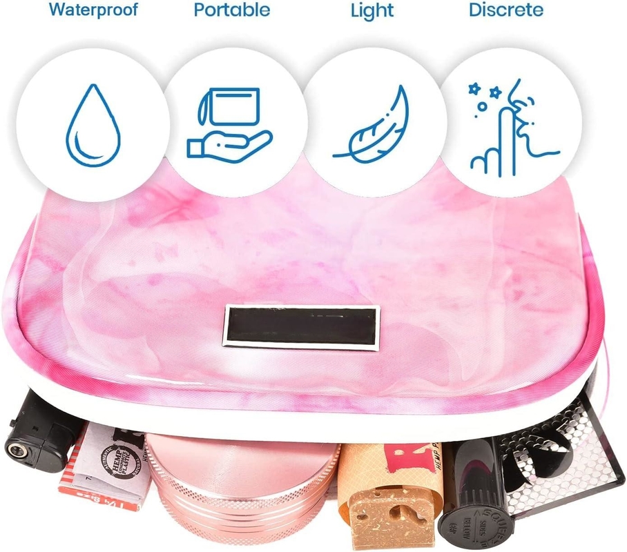 Sac anti-odeur de voyage personnalisé résistant à l'eau de couleur rose avec système de filtre au carbone pour les filles