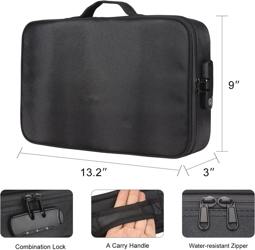 Couleur noire Grandes capacités de stockage imperméable à l'eau sac anti-odeur personnalisé avec verrouillage