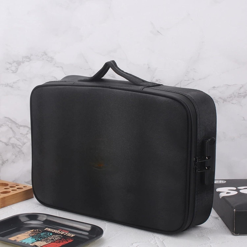 Couleur noire Grandes capacités de stockage imperméable à l'eau sac anti-odeur personnalisé avec verrouillage
