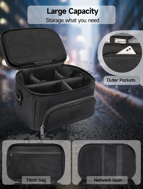 Sac portable de grande capacité résistant à l'odeur et à l'odeur pour voyages personnalisés, à l'odeur et à l'odeur, avec bandes d'épaule amovibles, séparateurs amovibles