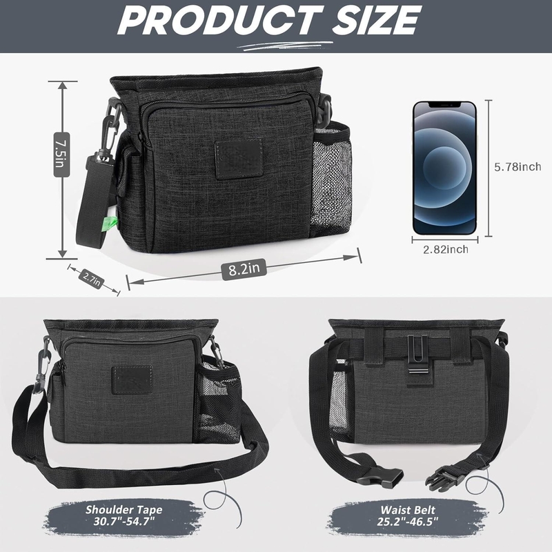 Portable Walking Fanny Pack Construit dans la merde personnalisée avec plusieurs poches