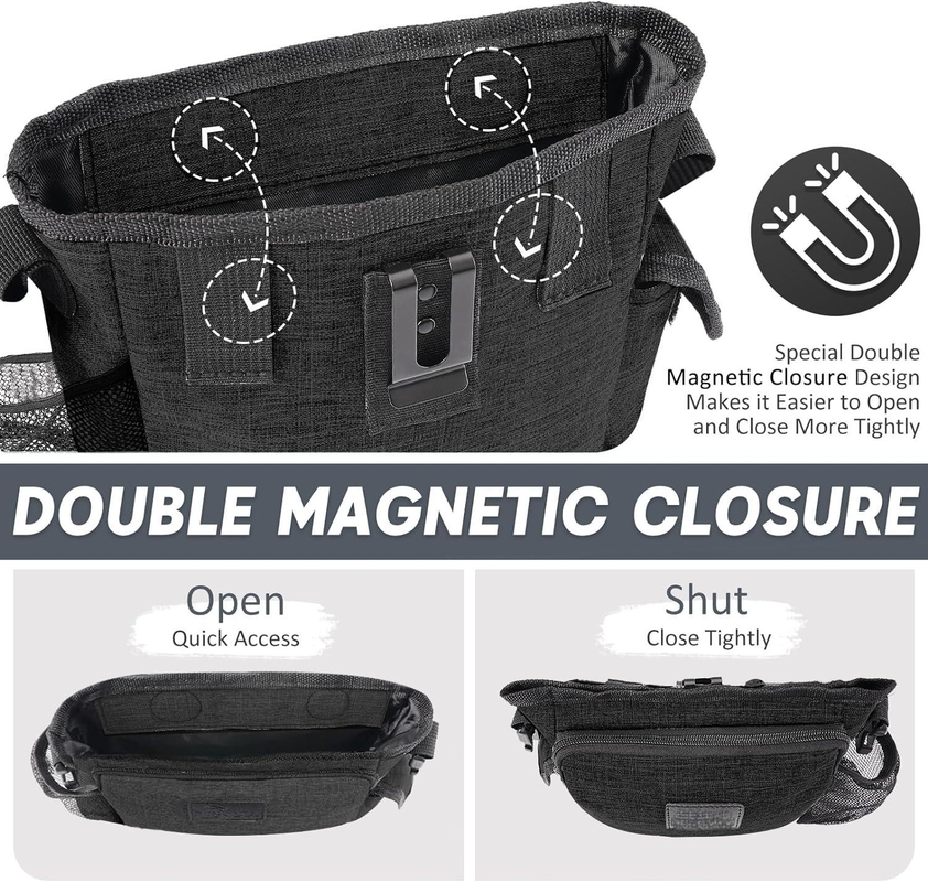 Portable Walking Fanny Pack Construit dans la merde personnalisée avec plusieurs poches