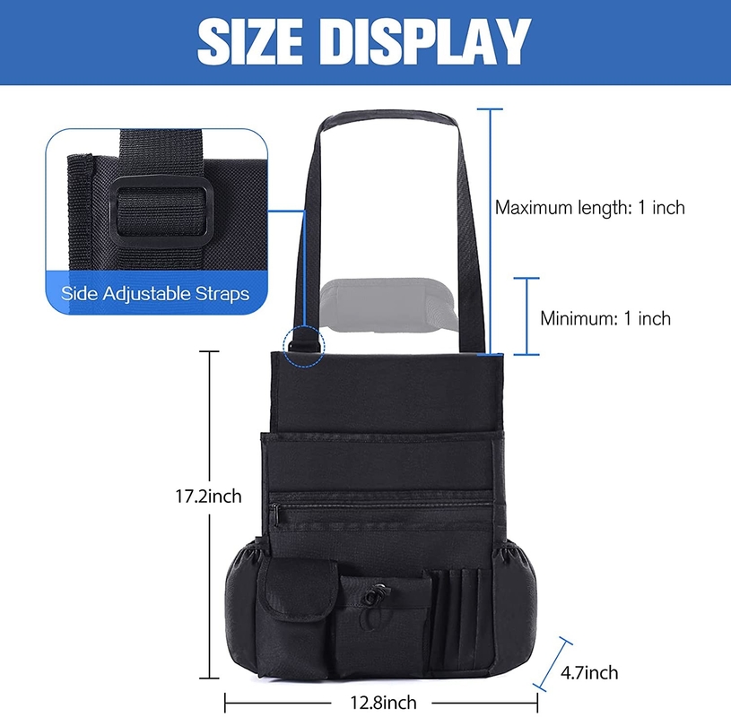 Sac de rangement pour le coffre de voiture siège arrière avant avec sac de refroidissement amovible 12.8X4.7X17.2