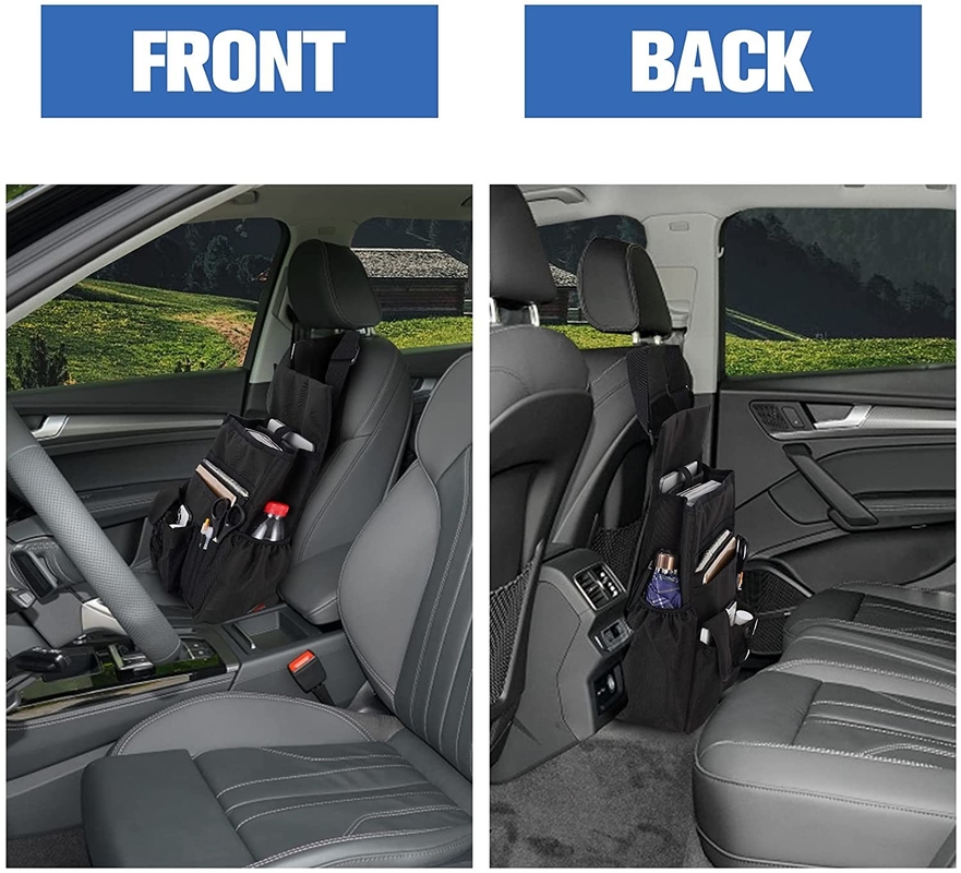 Sac de rangement pour le coffre de voiture siège arrière avant avec sac de refroidissement amovible 12.8X4.7X17.2