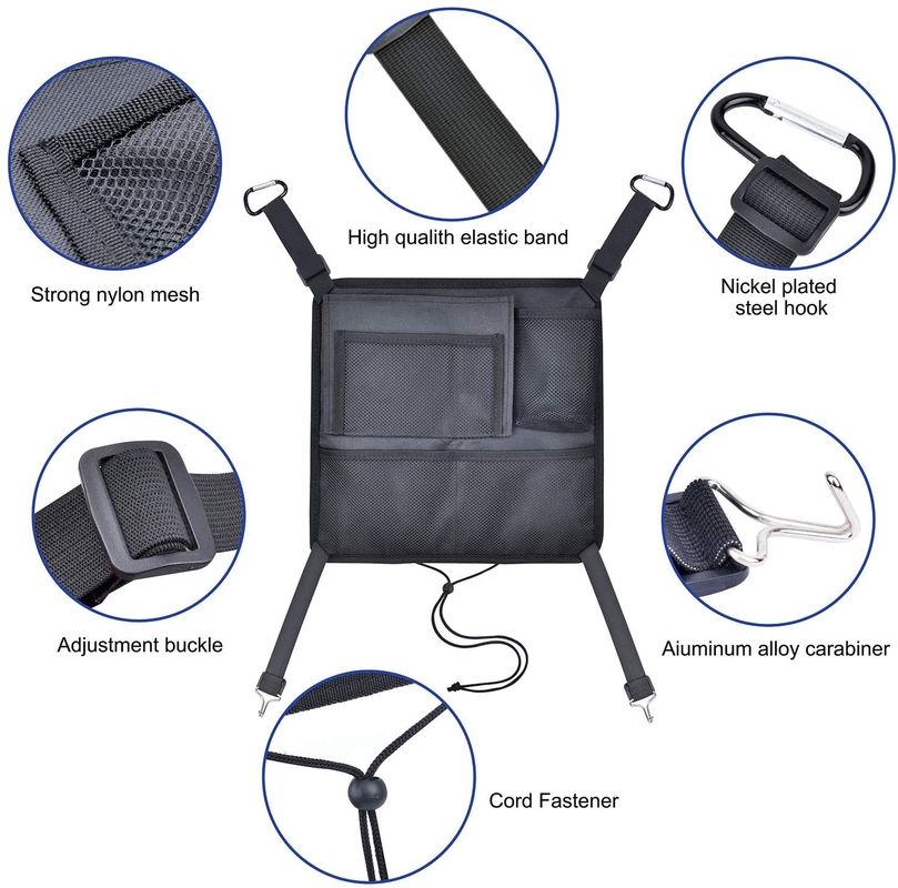 siège d'auto arrière côté rangement sac à filet sac à main