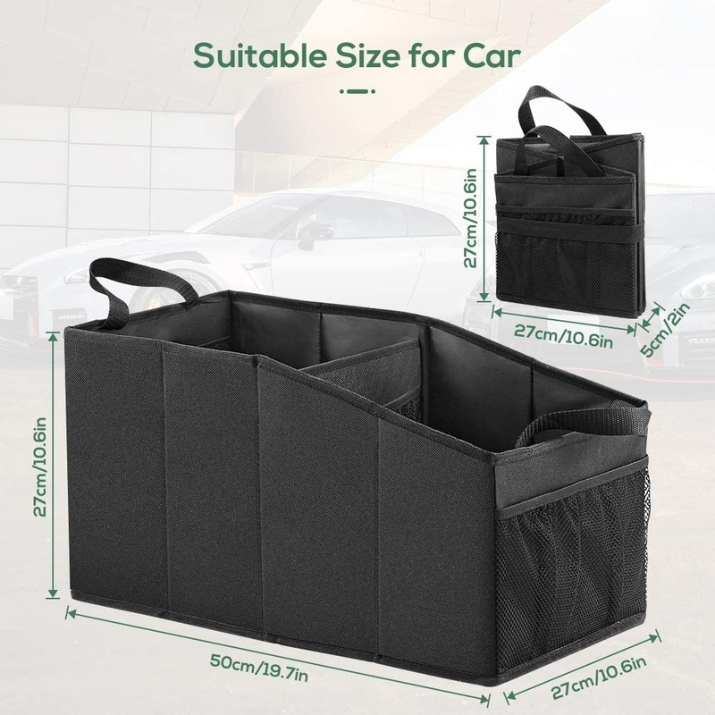 Grand sac d'organisation de voiture d'achat de l'épicerie pliable siège avant arrière camion 19X10X10