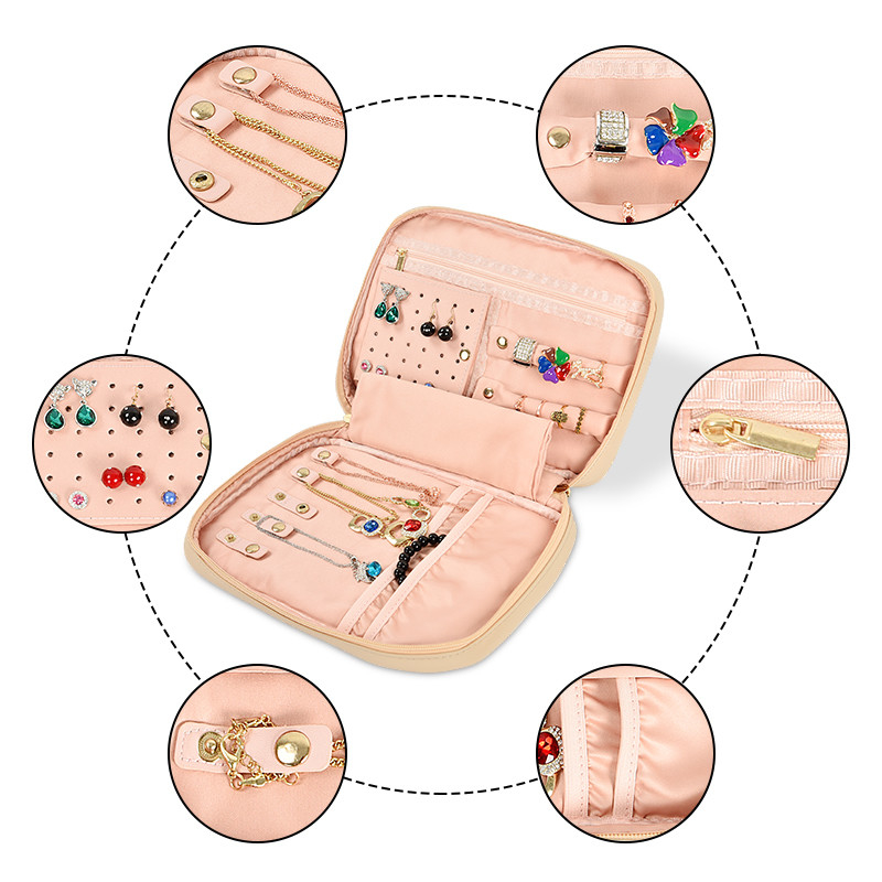 BSCI ODM Sacs de rangement de bijoux de voyage avec rembourrage pour femmes filles 10x6.4x2