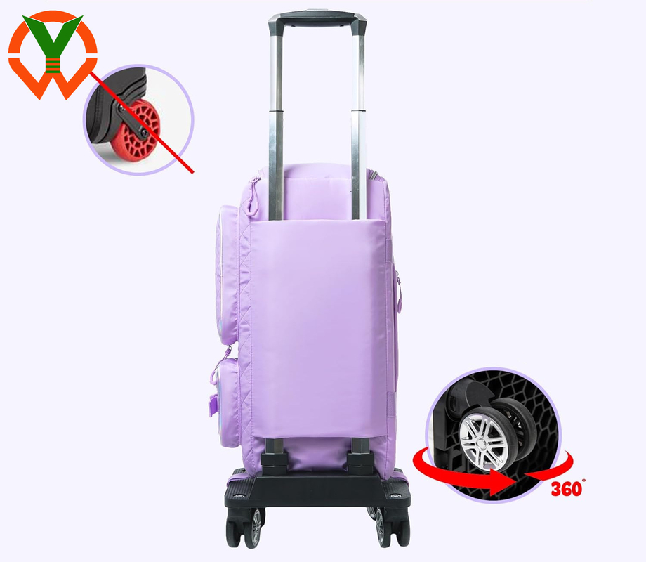 Sacs à dos de mode pour femmes avec roues Sacs de nuit avec boîte à chaussures pour les voyages