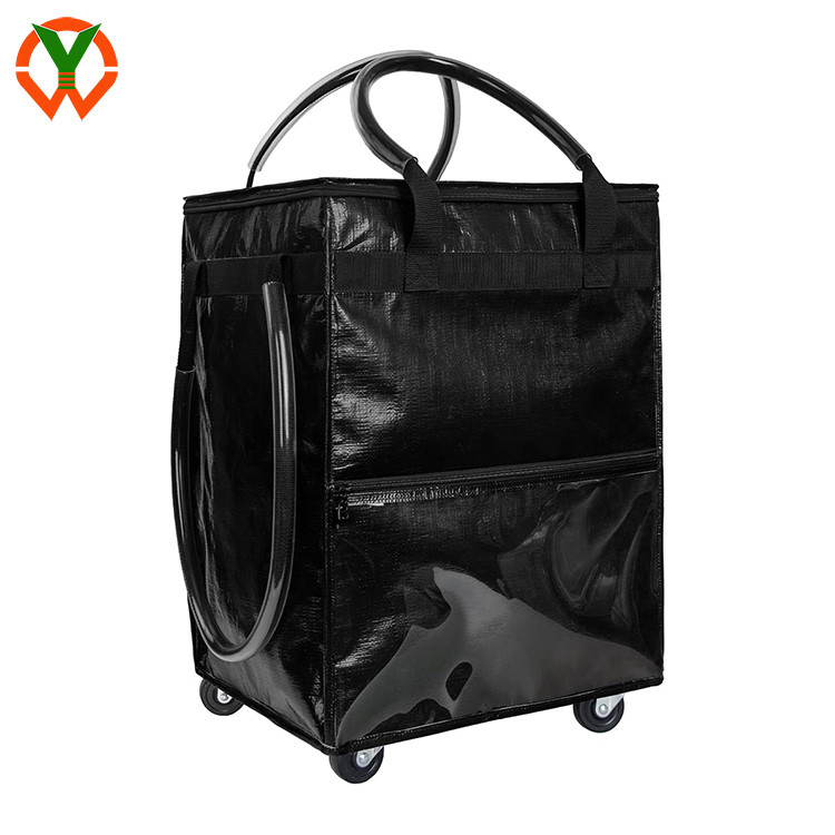 Panier polyester réutilisable à grande capacité sac pliable imperméable pour les voyages en magasin